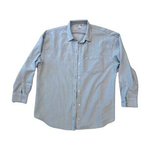 Old Navy Oversized Button-Down Boyfriend Shirt chambray stripe
